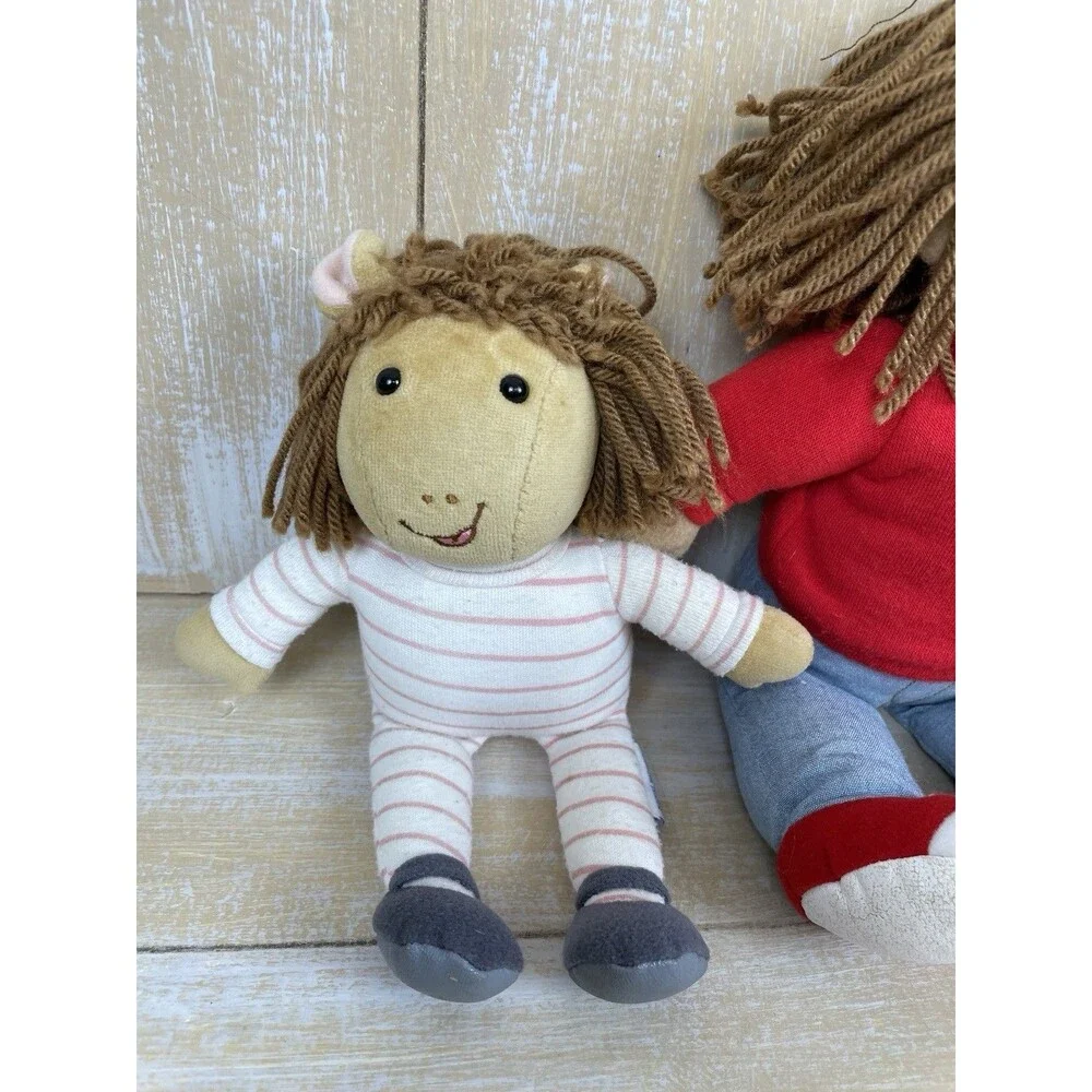 Eden 8” Arthur 15” Francine 8” DW Set Of 3 Lot Stuffed Plush Cloth Dolls